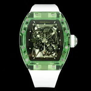 Richard Mille RM35-01 Green Crystal Kautschukarmband 1:1 Clone Watch