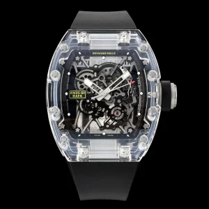 Richard Mille RM35-01 Rafa 42mm Schwarz Automatik Kautschukarmband 1:1 Clone Watch