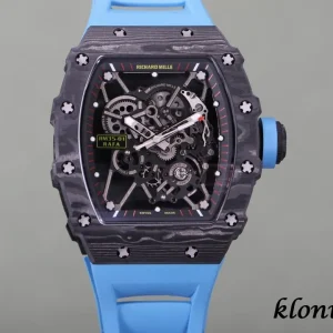 Richard Mille RM35-01 Rafa 49.94mm Schwarz Schweizer Automatikwerk Kautschukarmband 1:1 Clone Watch
