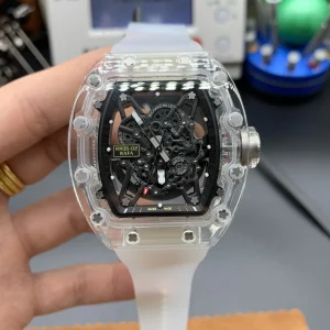 Richard Mille RM35-02 42mm Schwarz Uhrwerk Schweizer Automatikwerk Kautschukarmband 1:1 Clone Watch