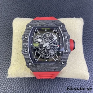 Richard Mille RM35-02 Black Skeleton Dial Automatic Rubber Band 1:1 Clone Watch