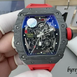 Richard Mille RM35-02 42mm Blaues Zifferblatt Automatikwerk Kautschukarmband 1:1 Clone Watch