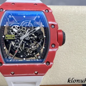 Richard Mille RM35-02 Rafael Nadal 45mm Blaue Zifferblatt Automatik Kautschukarmband 1:1 Clone Watch