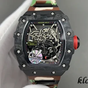 Richard Mille RM 35-02 42mm Schwarz Automatik Kautschukarmband 1:1 Clone Watch