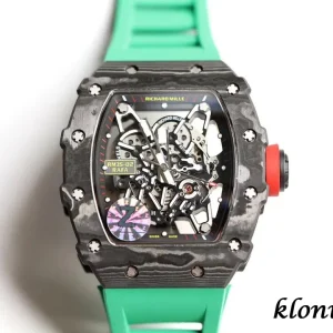 Richard Mille RM35-02 45mm Schwarz Schweizer Automatikwerk Kautschukarmband 1:1 Clone Watch