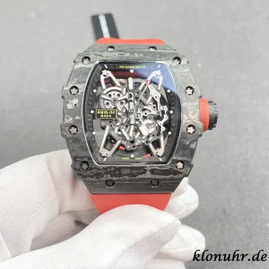 Richard Mille RM35-02 Carbon Fiber Automatic Rubber Strap 1:1 Clone Watch