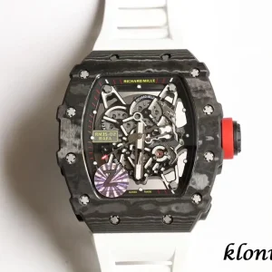 Richard Mille RM35-02 Rafael Nadal 45mm Skeleton Dial Swiss Automatic Kautschukarmband 1:1 Clone Watch