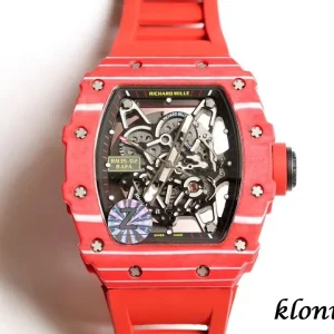 Richard Mille RM35-02 45mm Black Skeleton Swiss Automatic Kautschukarmband 1:1 Clone Watch