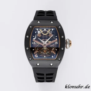Richard Mille RM 47 45mm Dunkelblau Samurai Automatik Kautschukarmband 1:1 Clone Watch