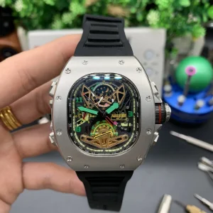 Richard Mille RM50-02 45mm Skeleton Dial Swiss Automatic Kautschukarmband 1:1 Clone Watch