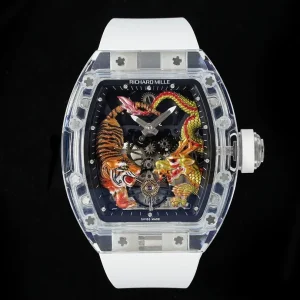 Richard Mille RM 51-01 Dragon Tiger 42mm Black Dial Automatic Metal Bracelet 1:1 Clone Watch