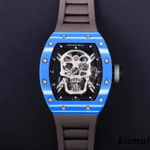 Richard Mille RM52-01 42mm Schwarz Zifferblatt Automatik Kautschukarmband 1:1 Clone Watch