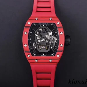 Richard Mille RM52-01 Rot Zifferblatt Automatik Kautschukarmband 1:1 Clone Watch