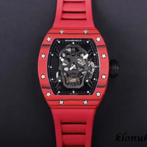 Richard Mille RM52-01 Rot Zifferblatt Automatik Kautschukarmband 1:1 Clone Watch