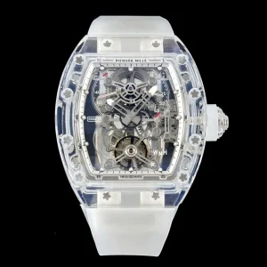 Richard Mille RM56-01 45mm Blaue Zifferblatt Automatik Kautschukarmband 1:1 Clone Watch