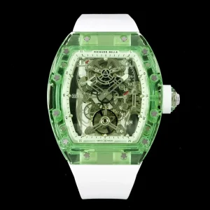 Richard Mille RM56-01 45mm Transparent Swiss Automatic Kautschukarmband 1:1 Clone Watch