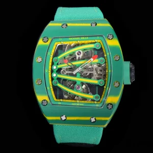 Richard Mille RM59-01 Green Lizard 45mm Swiss Automatic Kautschukarmband 1:1 Clone Watch