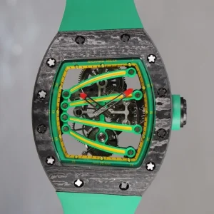 Richard Mille RM59-01 Green Skeleton Swiss Automatic Rubber 1:1 Clone Watch