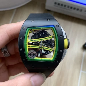Richard Mille RM 61-01 Yohan Blake 42mm Lime Green Swiss Automatic Kautschukarmband 1:1 Clone Watch