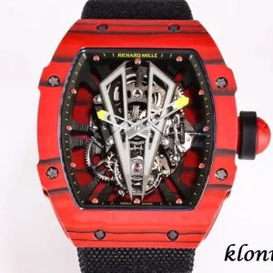 Richard Mille RM 67-01 Rot Zifferblatt Automatik Kautschukarmband 1:1 Clone Watch