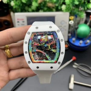 Richard Mille RM68-01 White Dial Automatic Kautschukarmband 1:1 Clone Watch