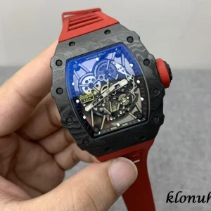 Richard Mille RM35-02 Rafael Nadal 44mm Blue Dial Swiss Automatic Kautschukarmband 1:1 Clone Watch