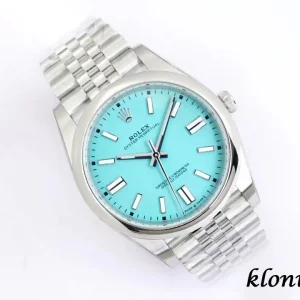 Rolex Oyster Perpetual 41 Turquoise Dial Swiss Automatic Metal Bracelet 1:1 Clone Watch
