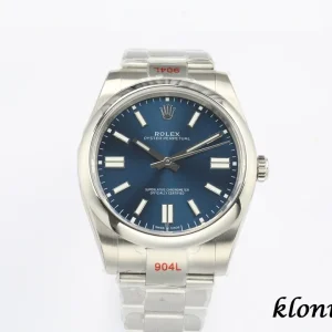 Rolex Oyster Perpetual 41 Blue Dial Swiss Automatic Metal Bracelet 1:1 Clone Watch