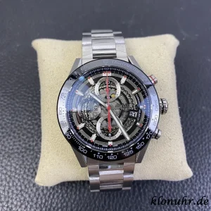 Tag Heuer Carrera 43mm Skeleton Dial Automatic Metal Bracelet 1:1 Clone Watch