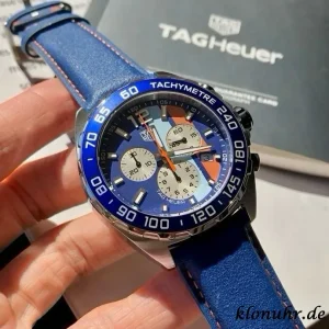 Tag Heuer Formula 1 43mm Blue Dial Swiss Quartz Leather 1:1 Clone Watch