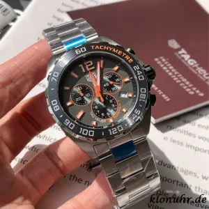 Tag Heuer Formula 1 43mm Grau Schweizer Quarzwerk Metallarmband 1:1 Clone Watch